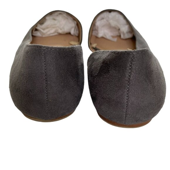 Mossimo Womens D' Orsay Grey Suede Open Side Almond Toe Ballet Flat Size 9 1/2M - Picture 3 of 6